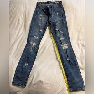 Blank NYC Ripped Dark Blue Skinny Jeans